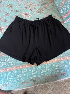 Eberjey Everyday Black Relaxed Pull-On Lounge/sleep Shorts - M Great!